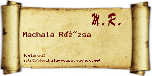 Machala Rózsa névjegykártya