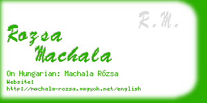 rozsa machala business card
